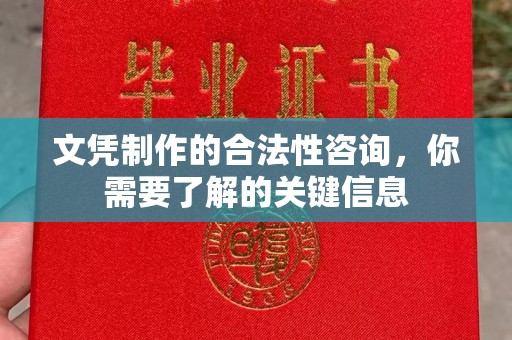 乌什文凭制作的合法性咨询，你需要了解的关键信息